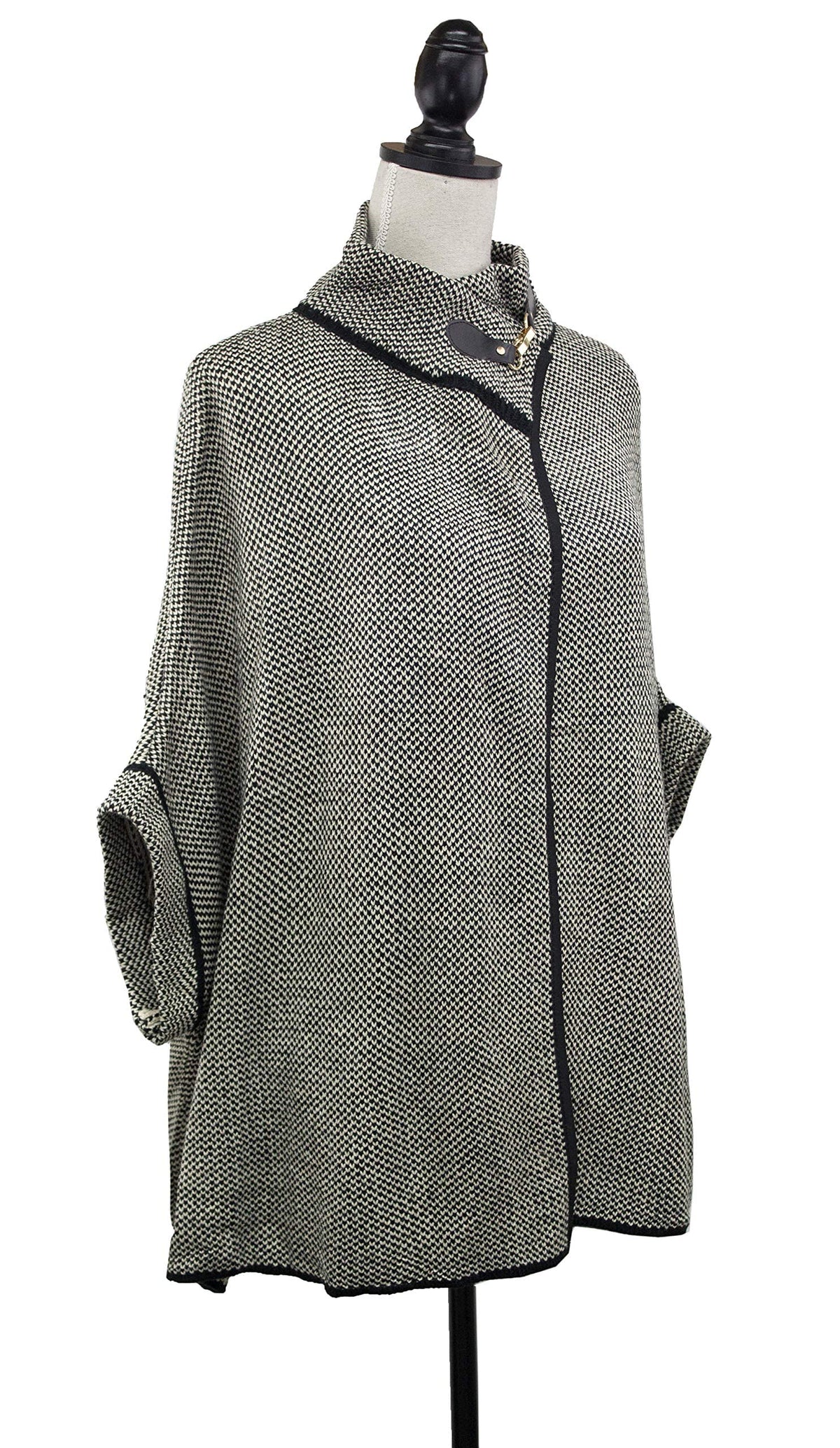 stylesilove Women Sweater Knit Cardigan with Buckle Fashion Jacket Shawl Poncho Warm Wrap for Fall Winter Season