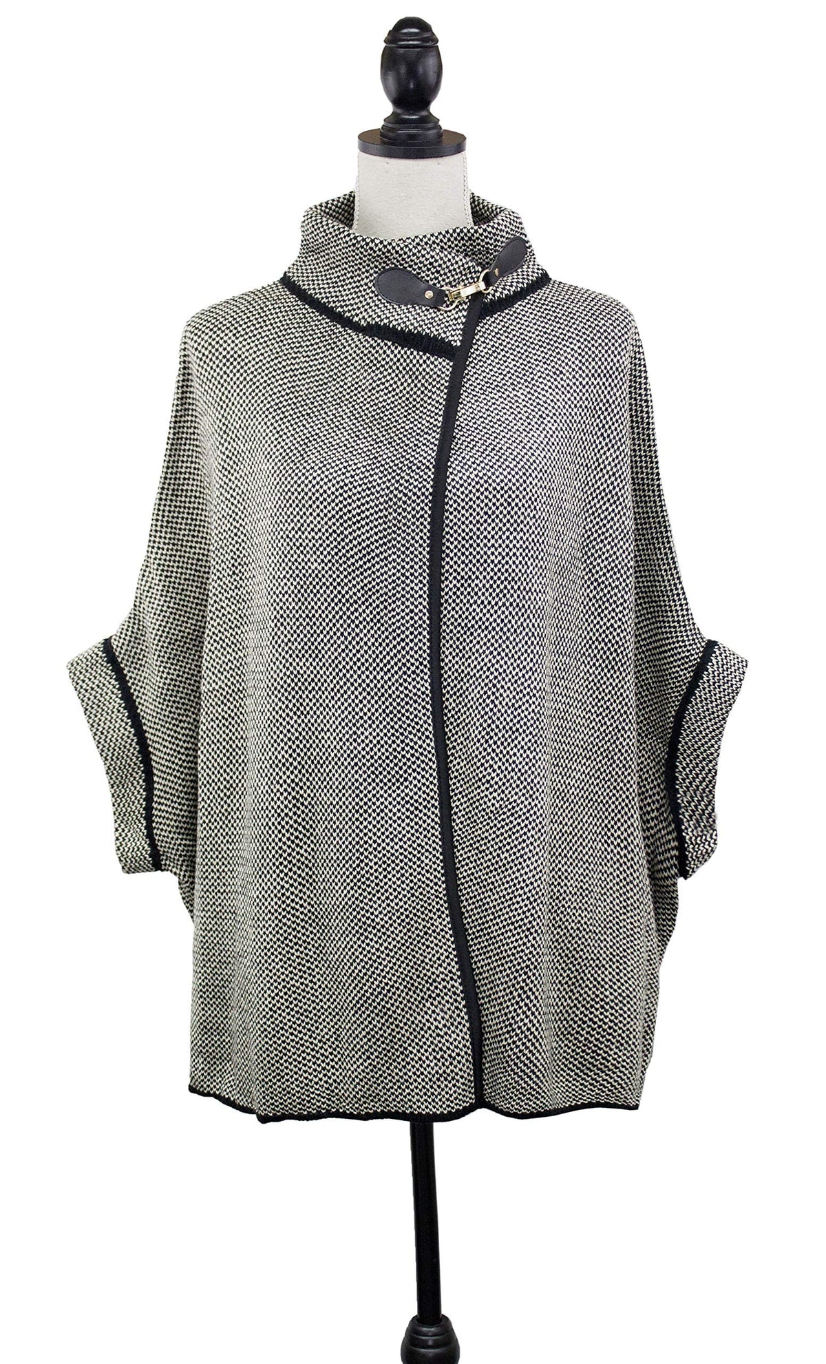 stylesilove Women Sweater Knit Cardigan with Buckle Fashion Jacket Shawl Poncho Warm Wrap for Fall Winter Season