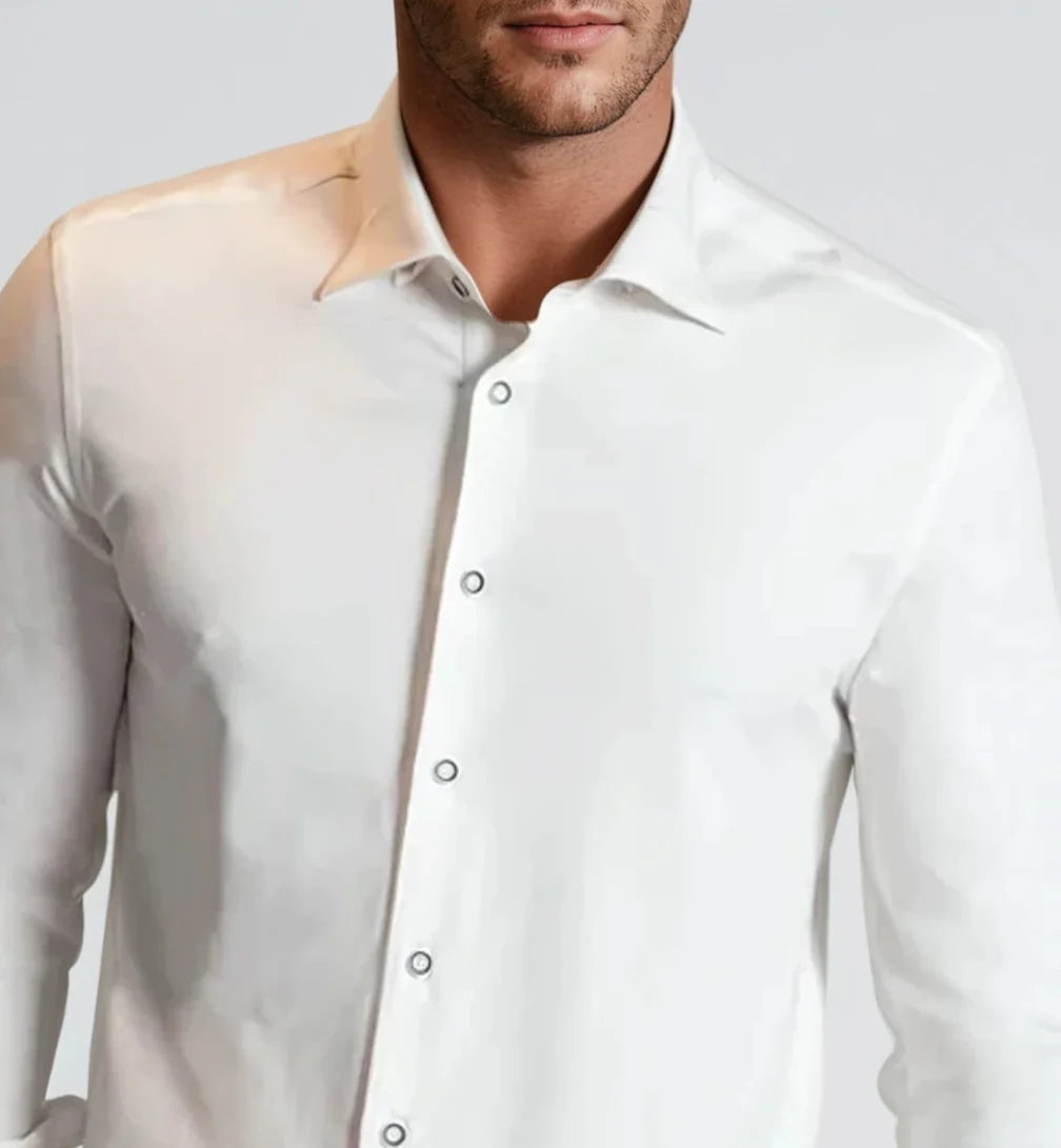 Cinqo 'Single Shot' Long Sleeve Shirt - White