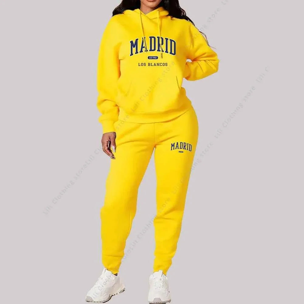 Madrid Print Women's TrackSuit 2-Piece Set