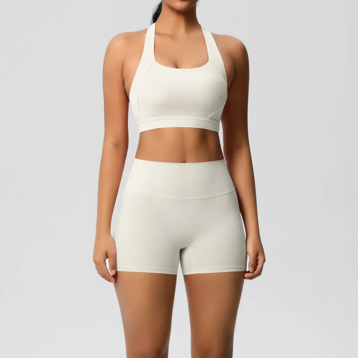 2PCS Yoga Set Gym Clothes Sportswear Women Tracksuit Fitness Tracksuit Workout Suit Sports Bra Gym High Waist Push Up Shorts