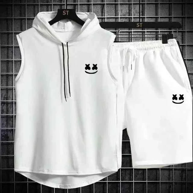 Summer Men's Casual Hooded Tracksuit Set