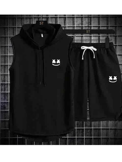 Summer Men's Casual Hooded Tracksuit Set
