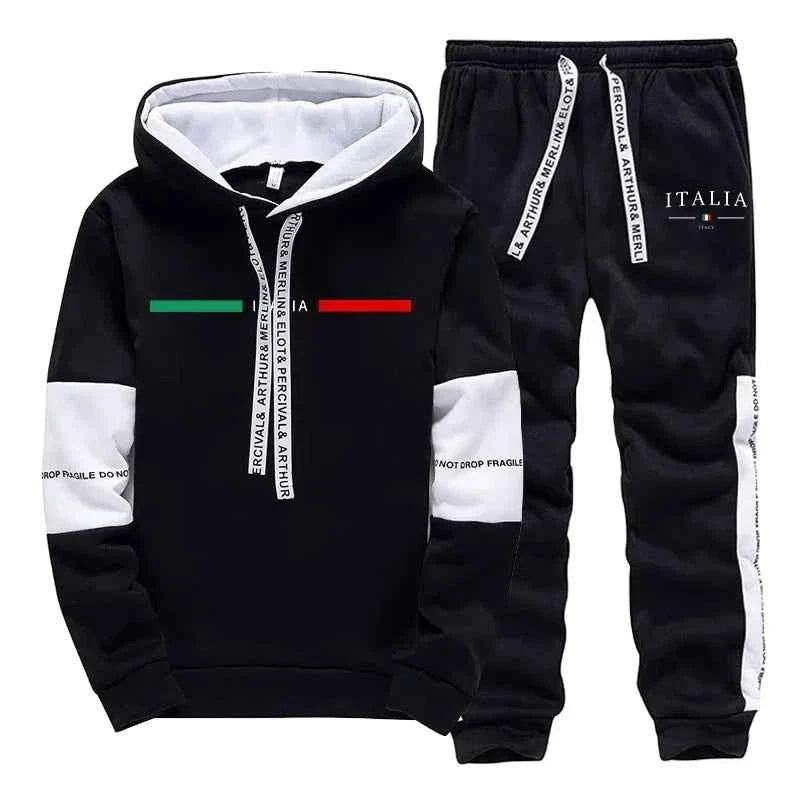 Men's Casual Print Tracksuit Hoodie 2026