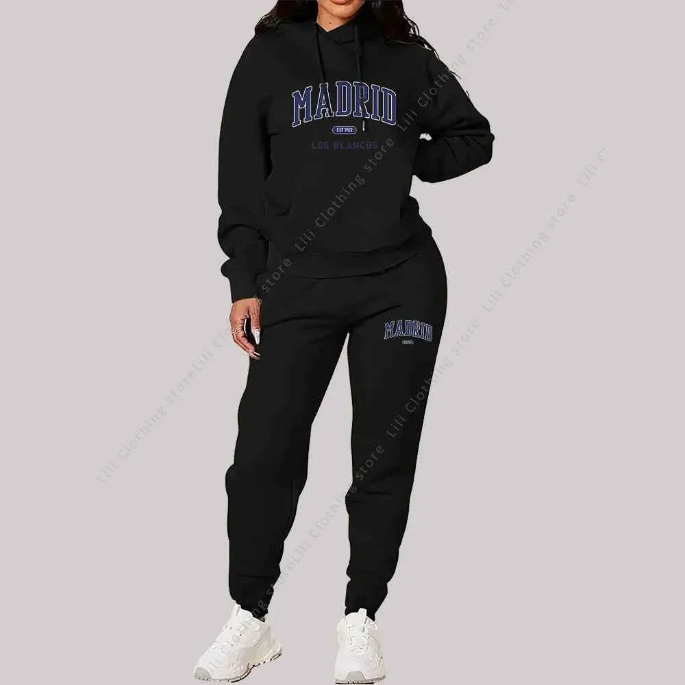 Madrid Print Women's TrackSuit 2-Piece Set