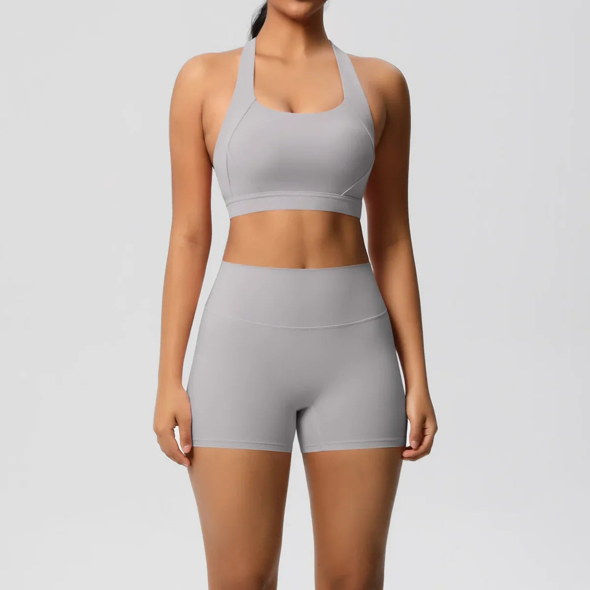 2PCS Yoga Set Gym Clothes Sportswear Women Tracksuit Fitness Tracksuit Workout Suit Sports Bra Gym High Waist Push Up Shorts