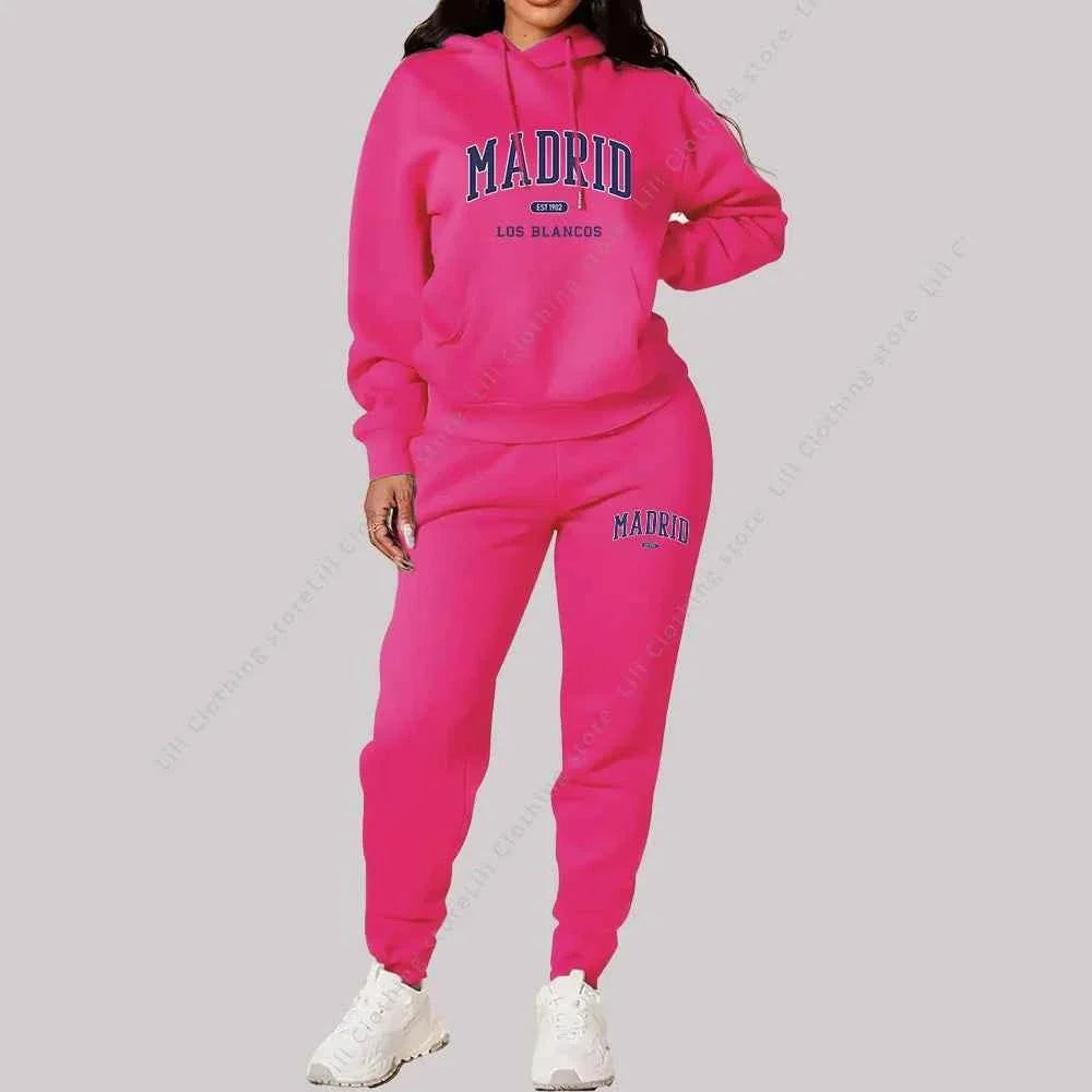 Madrid Print Women's TrackSuit 2-Piece Set