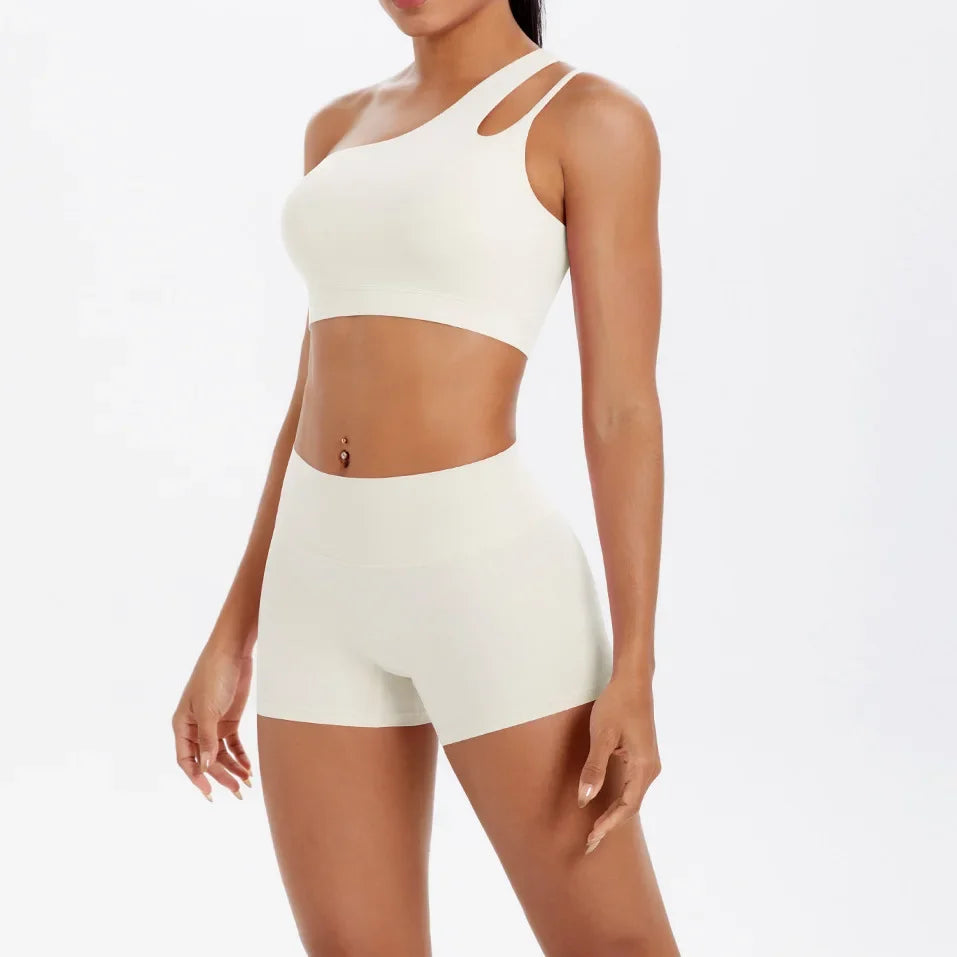2PCS Yoga Set Gym Clothes Sportswear Women Tracksuit Fitness Tracksuit Workout Suit Sports Bra Gym High Waist Push Up Shorts