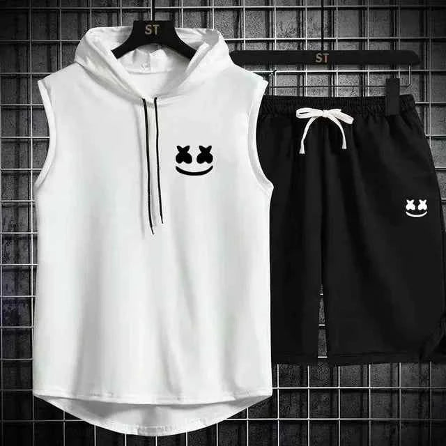 Summer Men's Casual Hooded Tracksuit Set