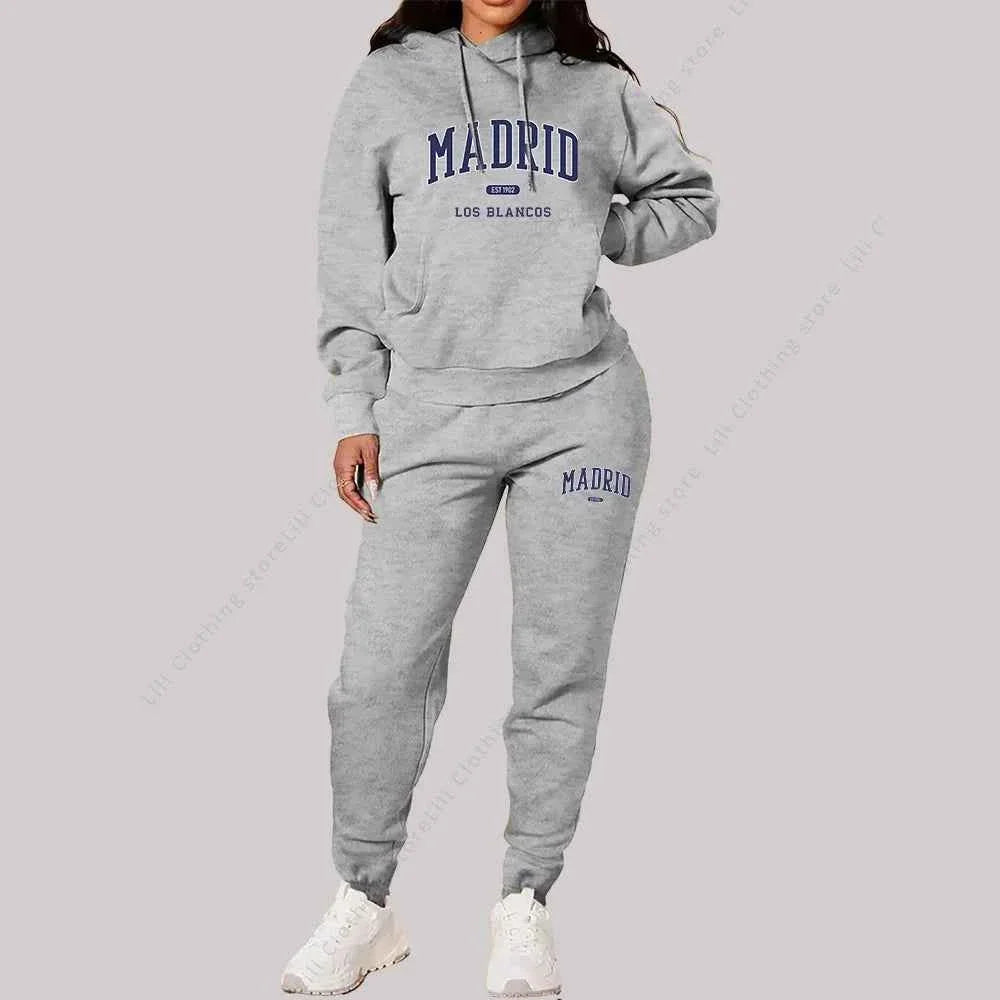 Madrid Print Women's TrackSuit 2-Piece Set