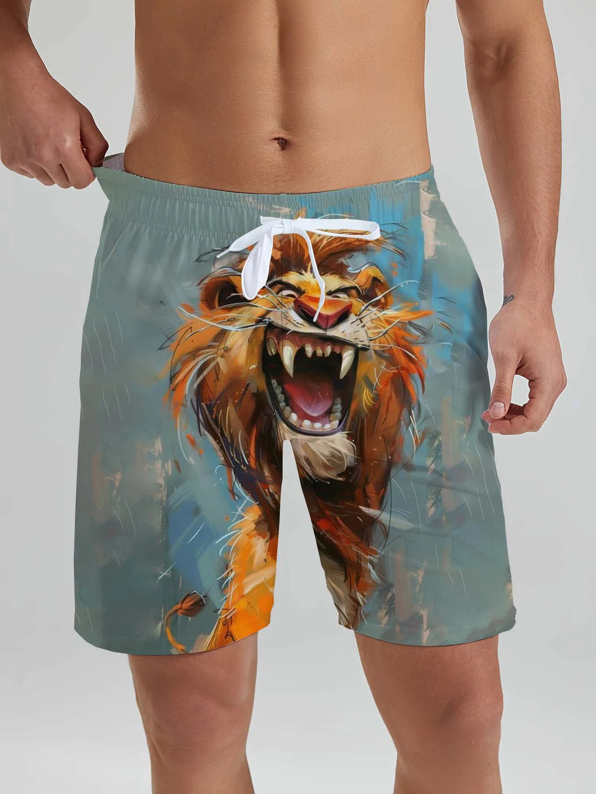 Funny Animal Ducks & sheep pattern men's Beach Shorts 3D Printed men's Shorts Summer Hawaiian Swin Trunks Vacation men's Clothes