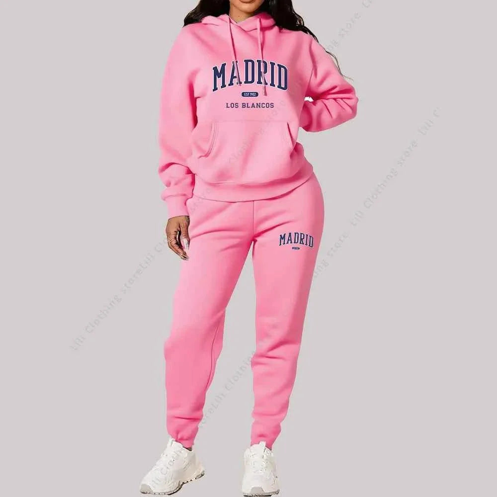 Madrid Print Women's TrackSuit 2-Piece Set