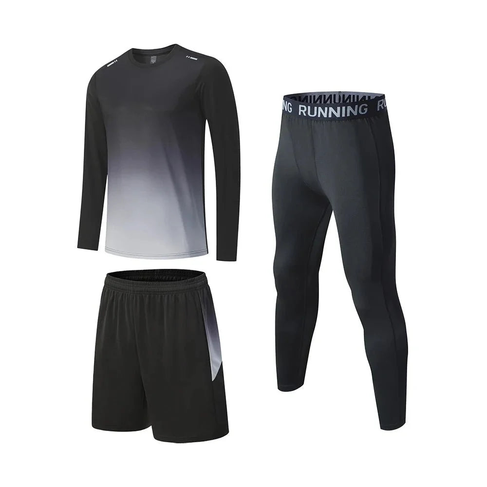 Men's Compression Long Sleeve Set – Shirt & Track Pants