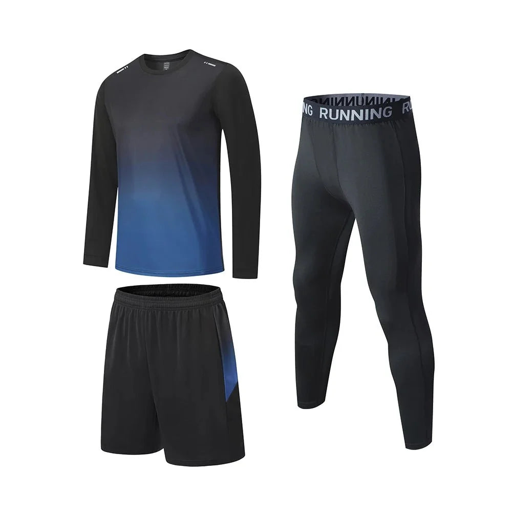 Men's Compression Long Sleeve Set – Shirt & Track Pants