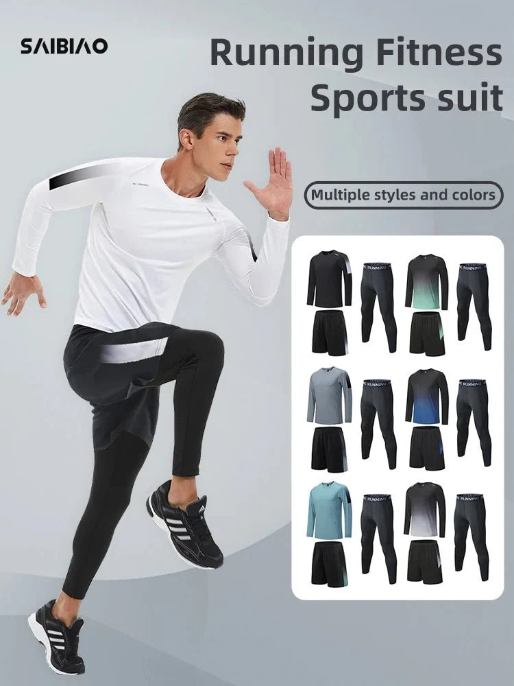 Men's Compression Long Sleeve Set – Shirt & Track Pants