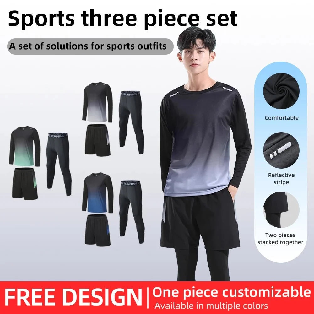 Men's Compression Long Sleeve Set – Shirt & Track Pants