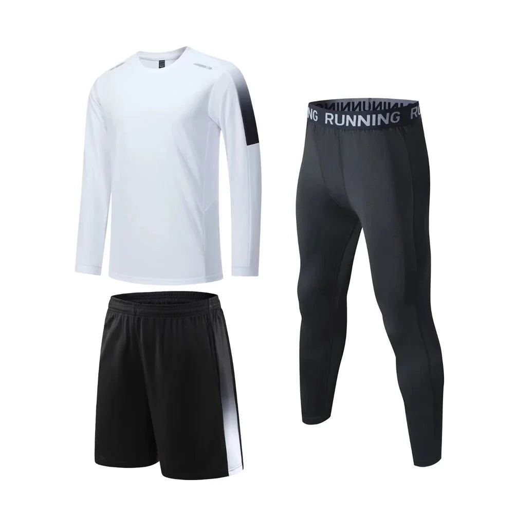 Men's Compression Long Sleeve Set – Shirt & Track Pants