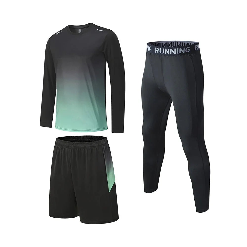 Men's Compression Long Sleeve Set – Shirt & Track Pants