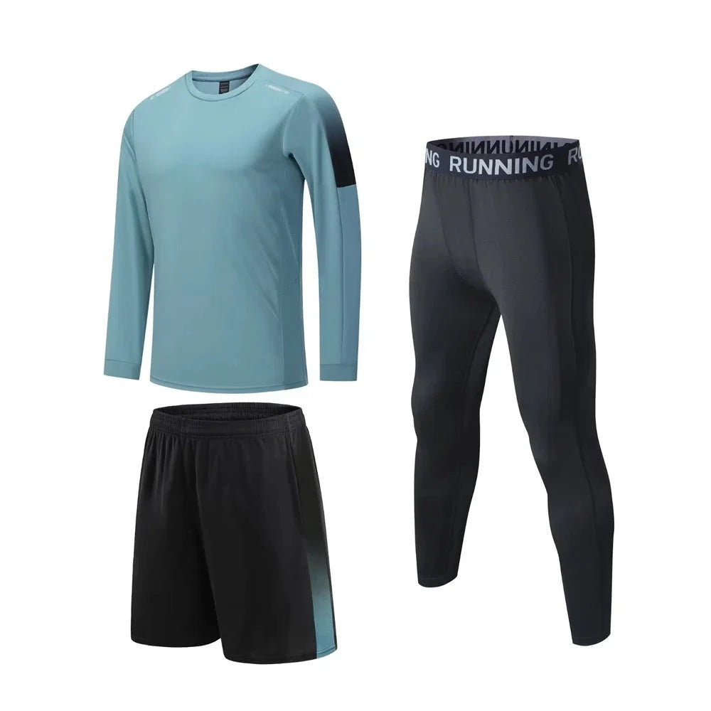 Men's Compression Long Sleeve Set – Shirt & Track Pants