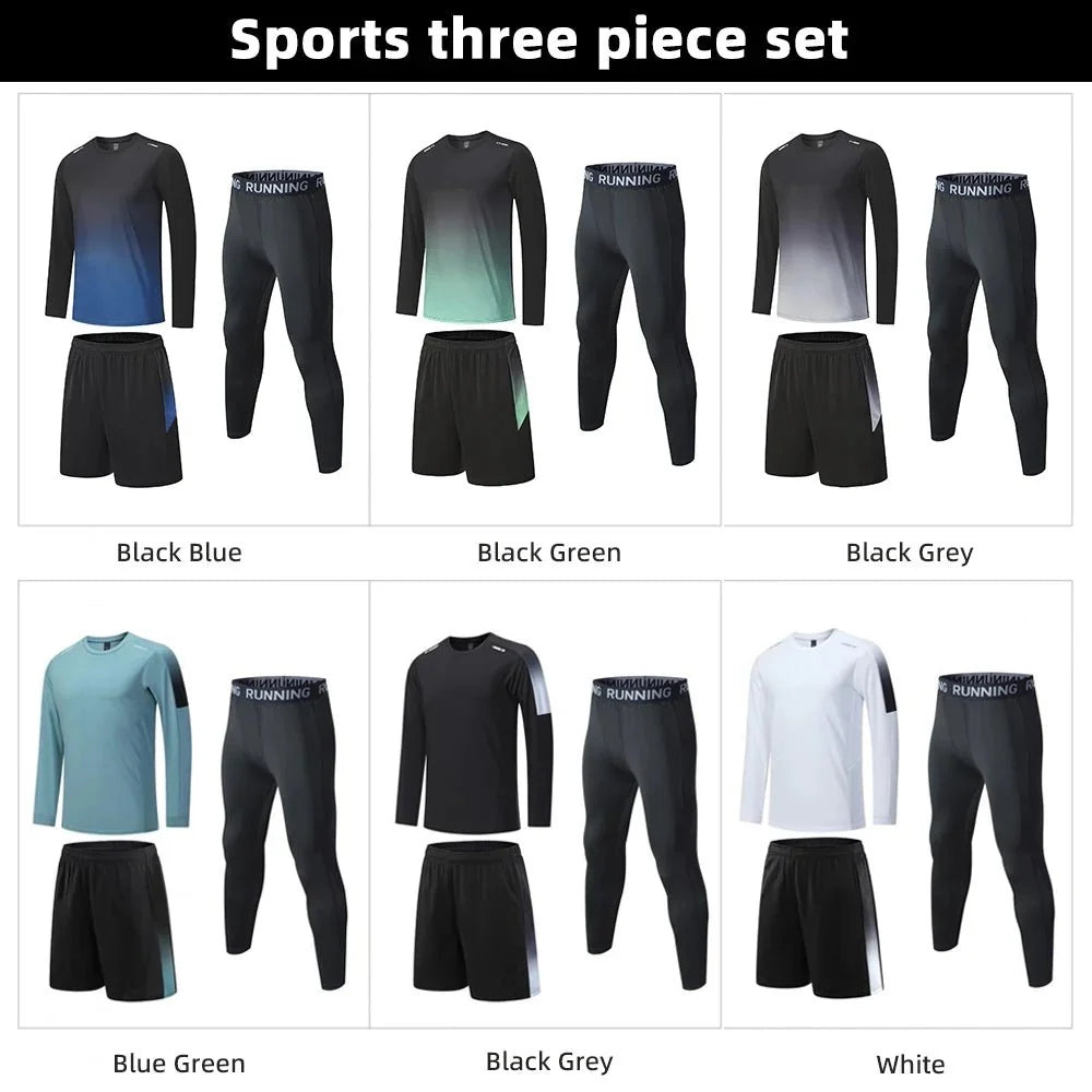Men's Compression Long Sleeve Set – Shirt & Track Pants