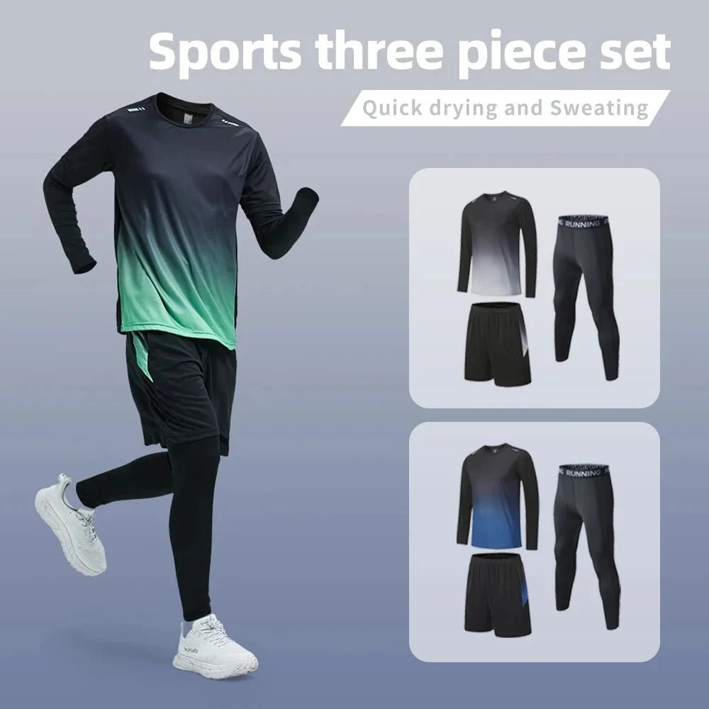 Men's Compression Long Sleeve Set – Shirt & Track Pants