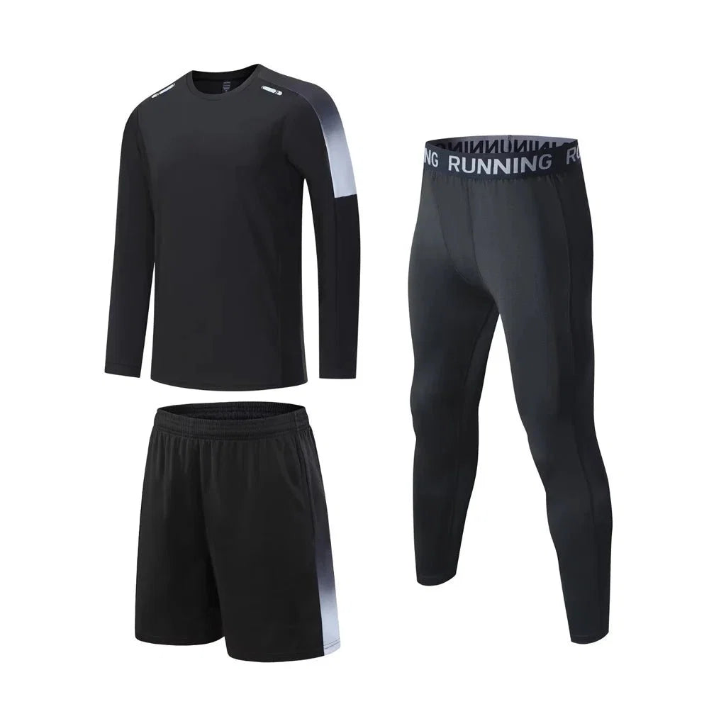 Men's Compression Long Sleeve Set – Shirt & Track Pants