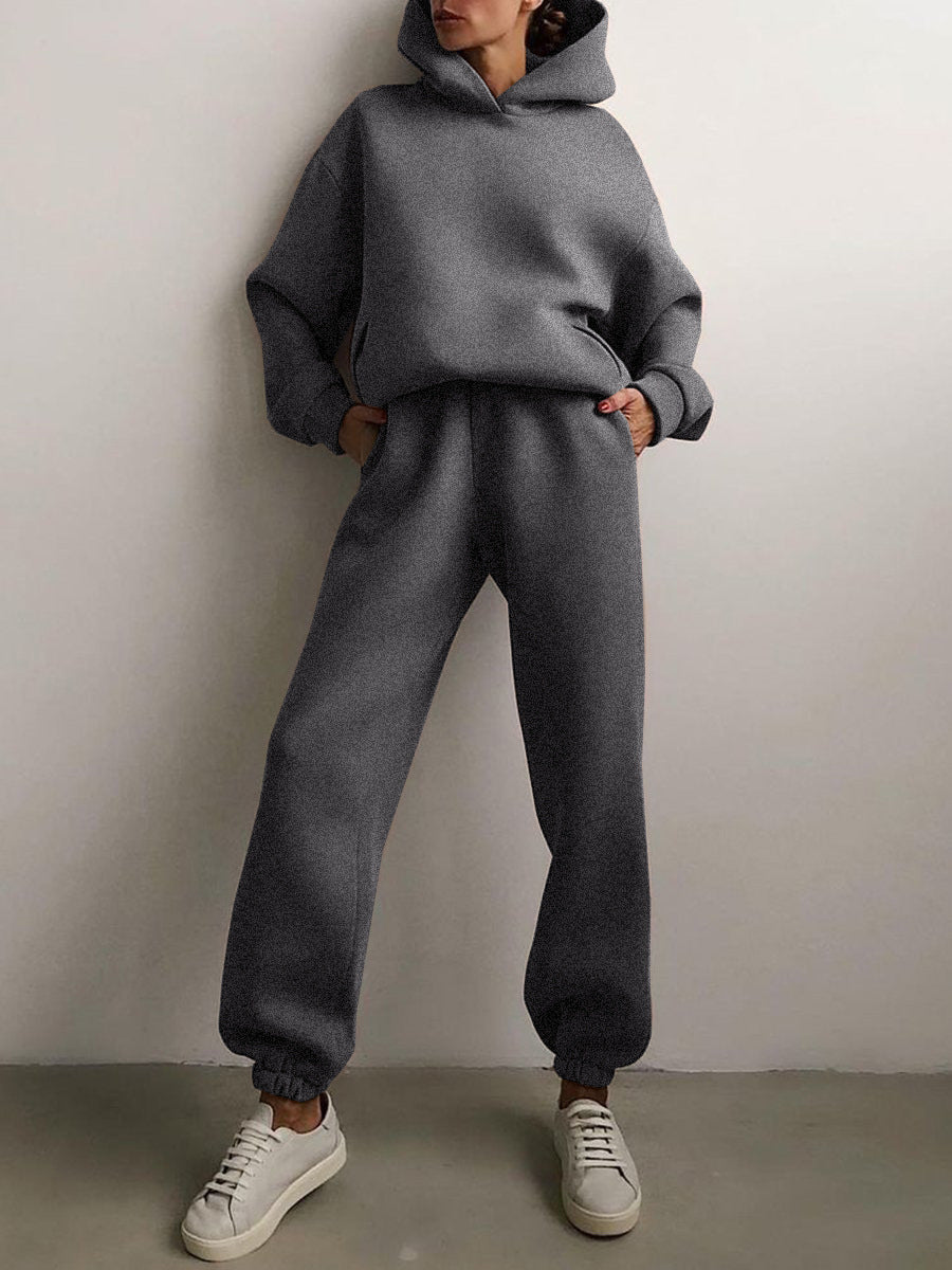 Tracksuit  Fleece Sweatshirts Two Piece Set Oversized Sports Hoodie Suit
